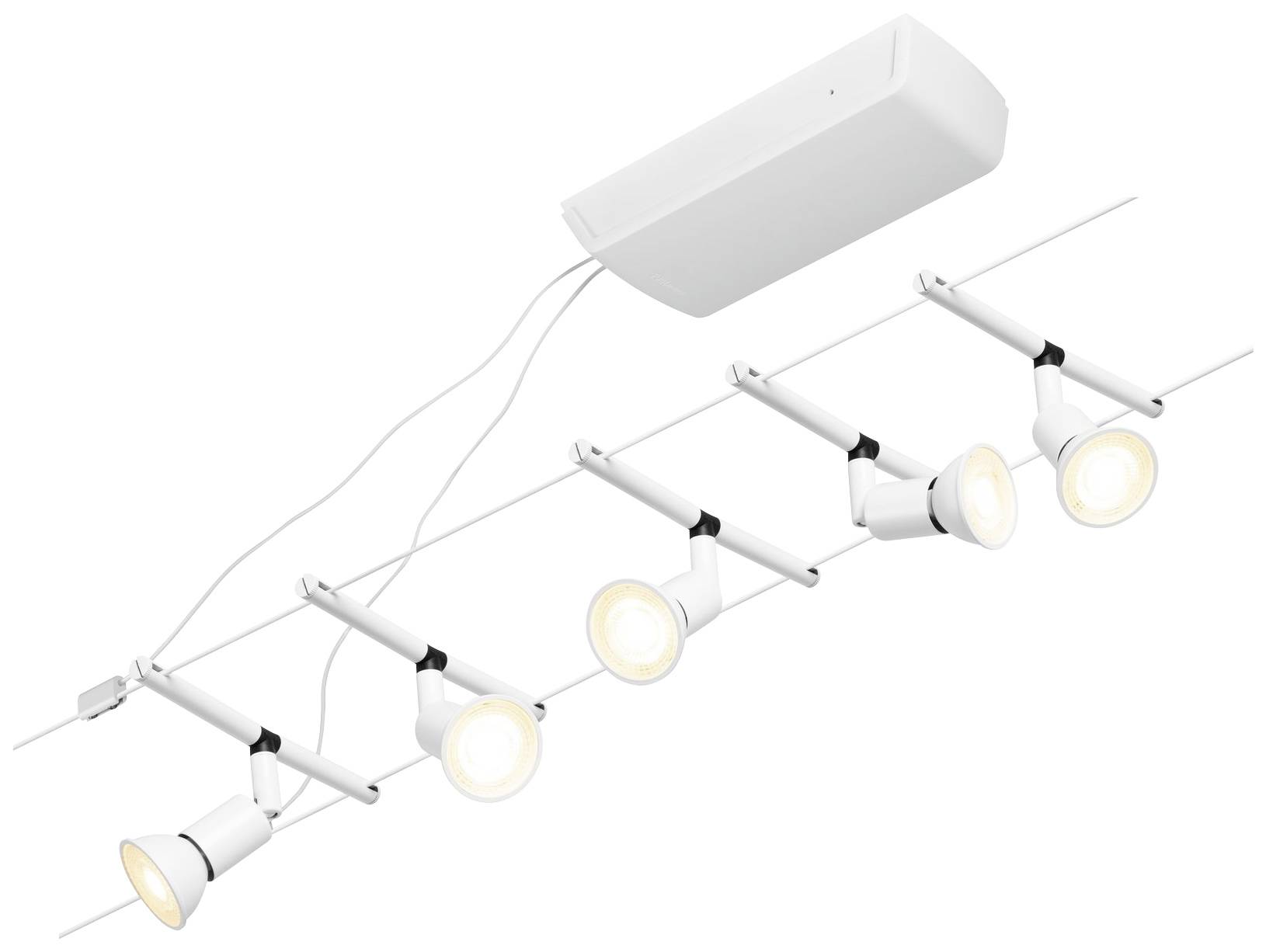 Paulmann 94458 Seil-Komplettsystem GU5.3 Weiß (matt), Chrom