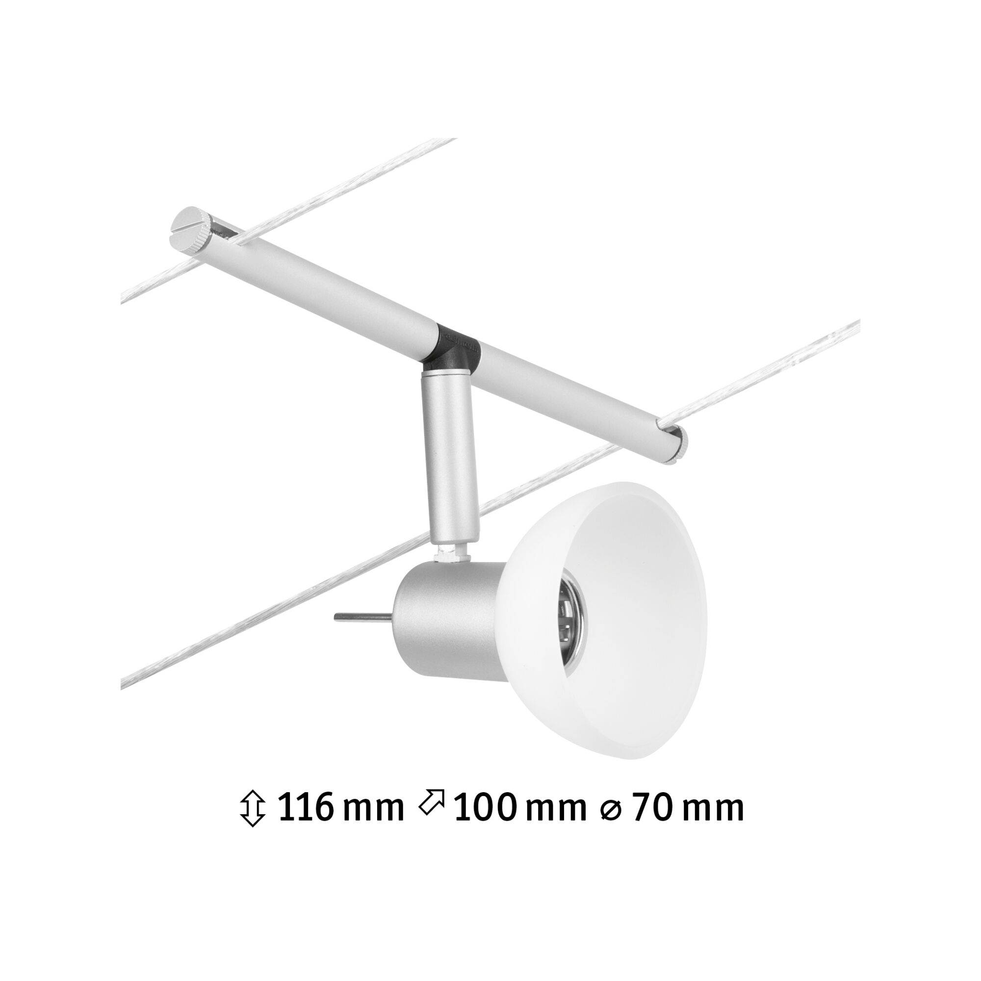Paulmann Niedervolt-Seilsystem-Leuchte GU5.3 Chrom (matt)