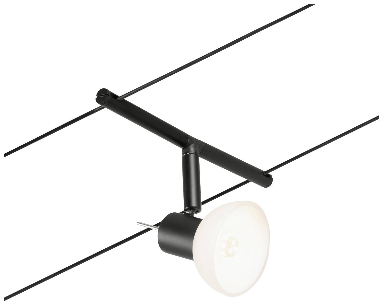 Paulmann Niedervolt-Seilsystem-Leuchte GU5.3 Schwarz (matt), Chrom