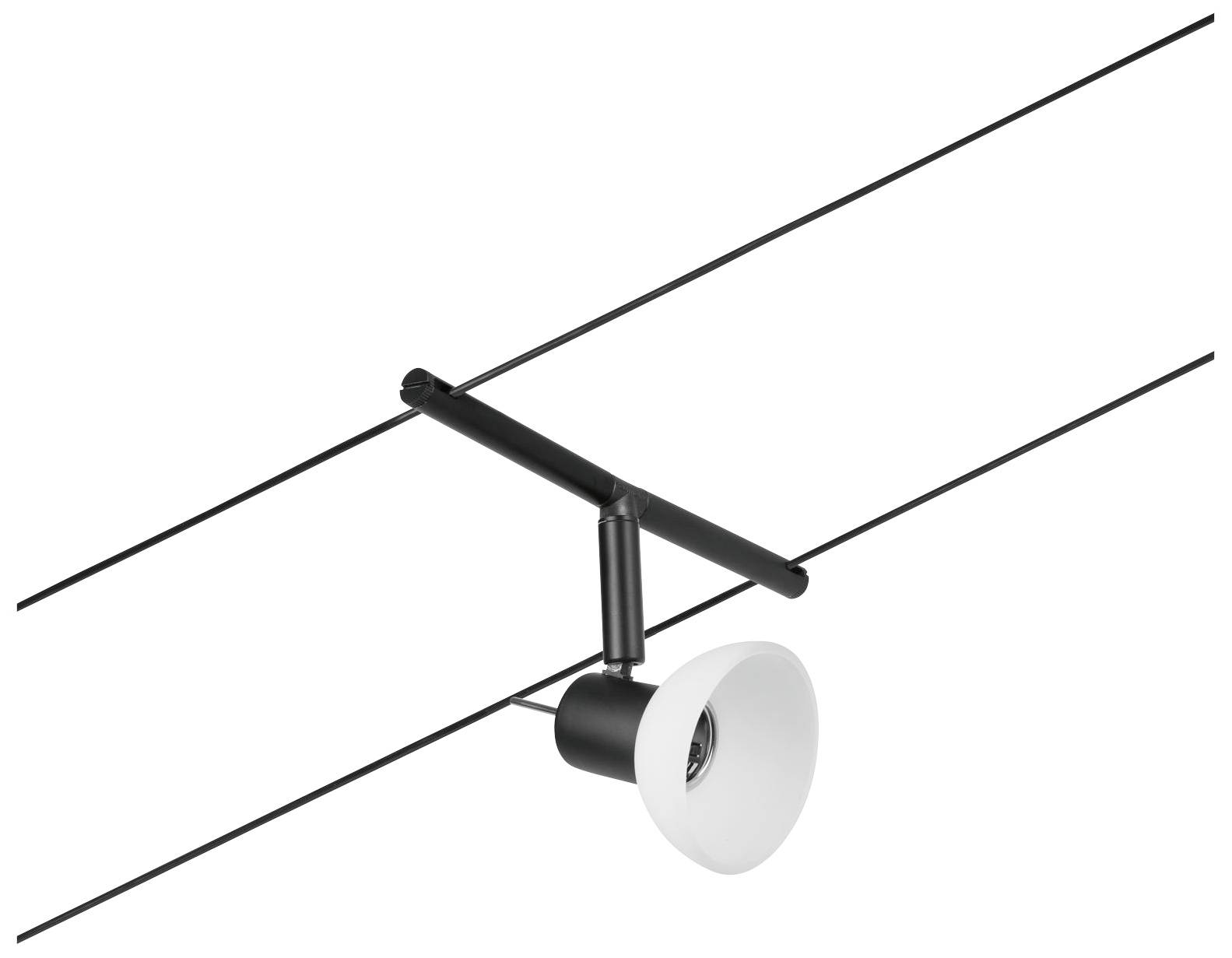 Paulmann Niedervolt-Seilsystem-Leuchte GU5.3 Schwarz (matt), Chrom