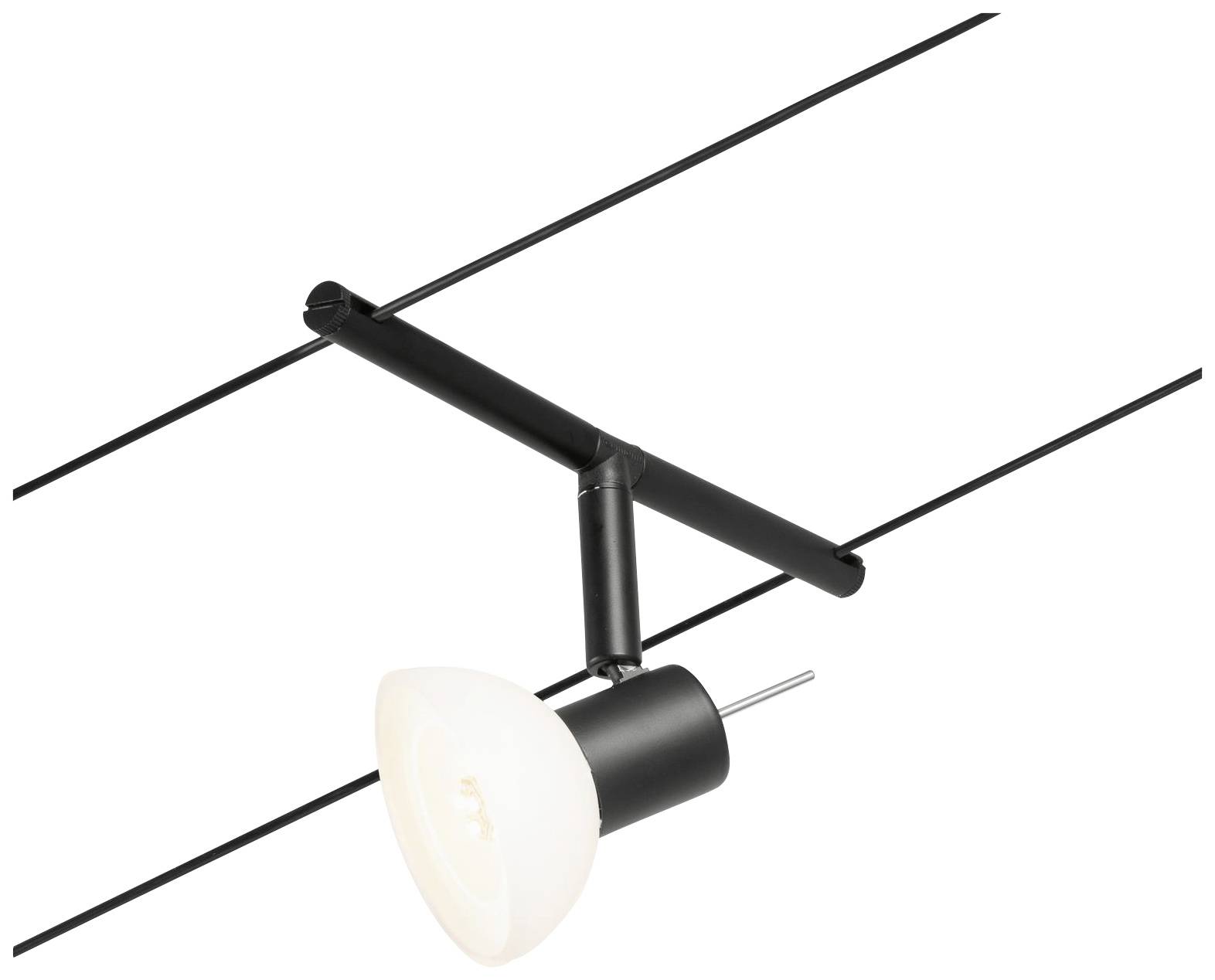 Paulmann 94450 Seil-Komplettsystem GU5.3 Schwarz (matt), Chrom