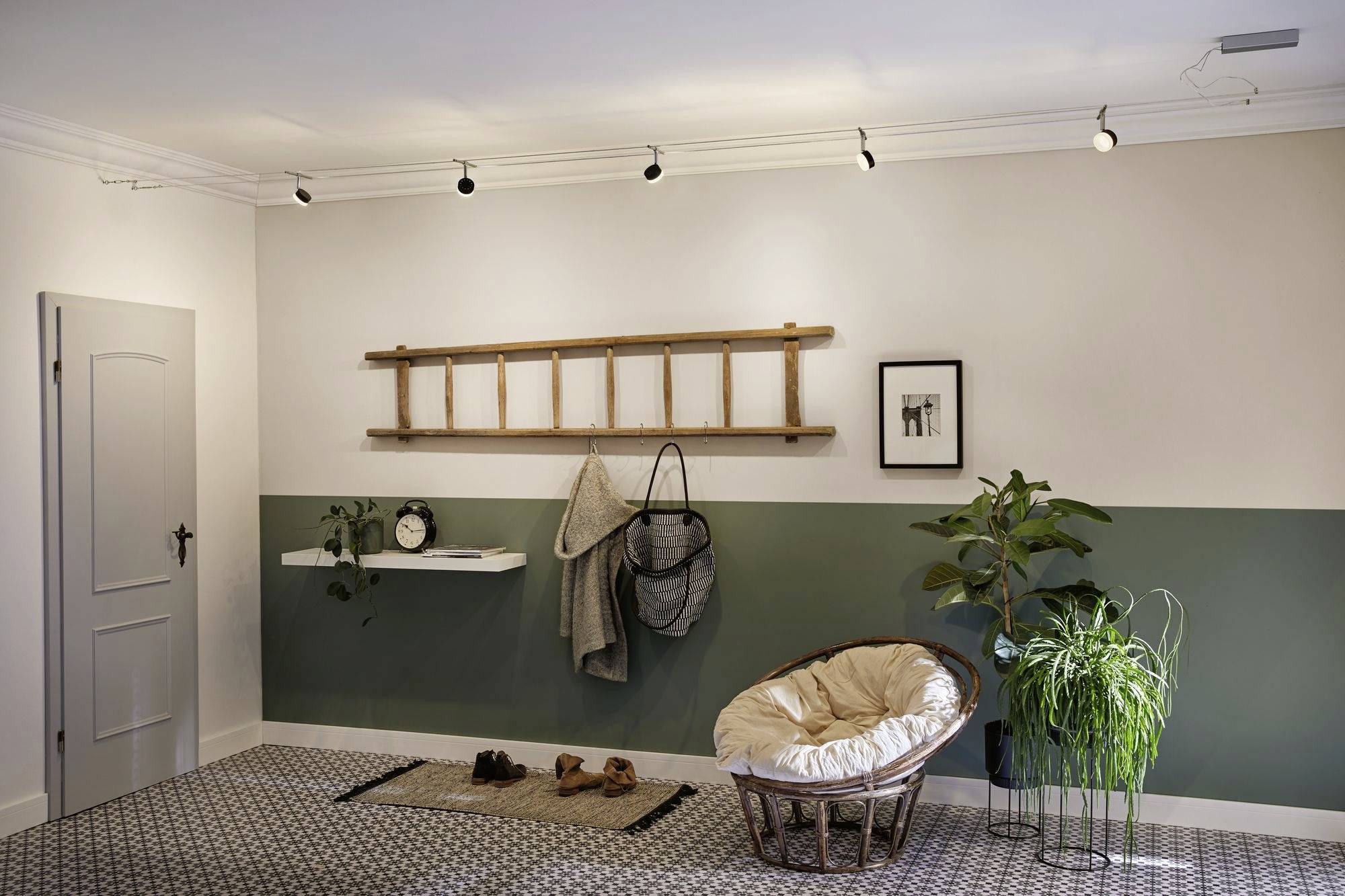 Paulmann 94457 Seil-Komplettsystem LED fest eingebaut LED Schwarz, Chrom