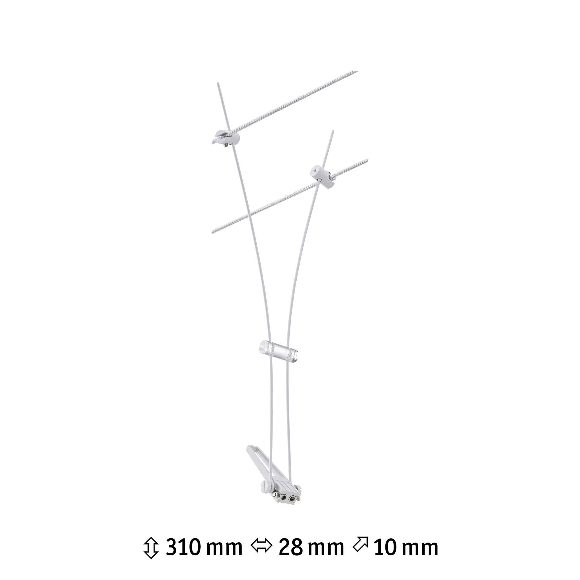 Paulmann Niedervolt-Seilsystem-Leuchte GU5.3 Weiß (matt)