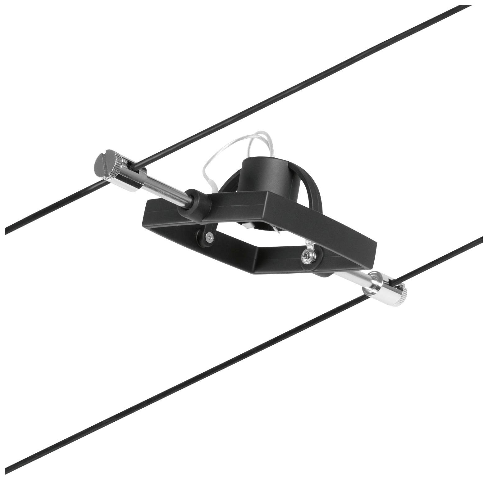 Paulmann Niedervolt-Seilsystem-Leuchte GU5.3 Schwarz (matt), Chrom