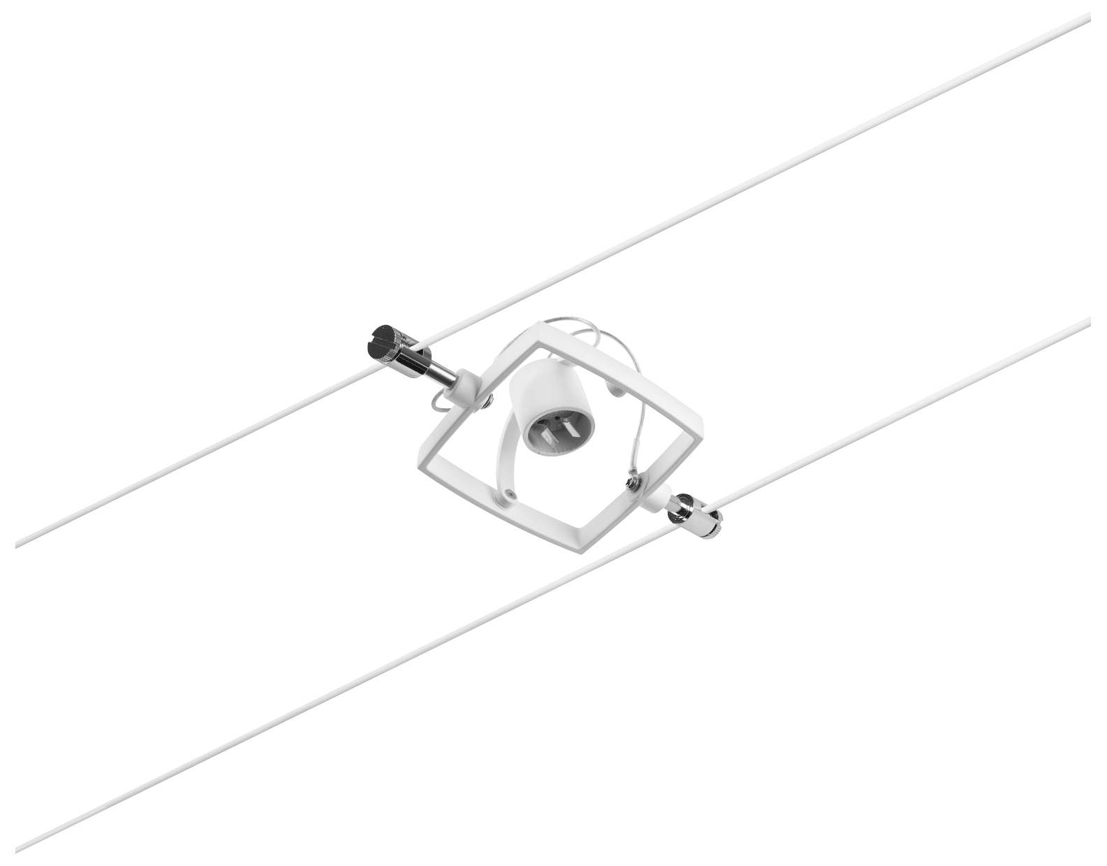 Paulmann 94432 Seil-Komplettsystem GU5.3 Weiß (matt), Chrom