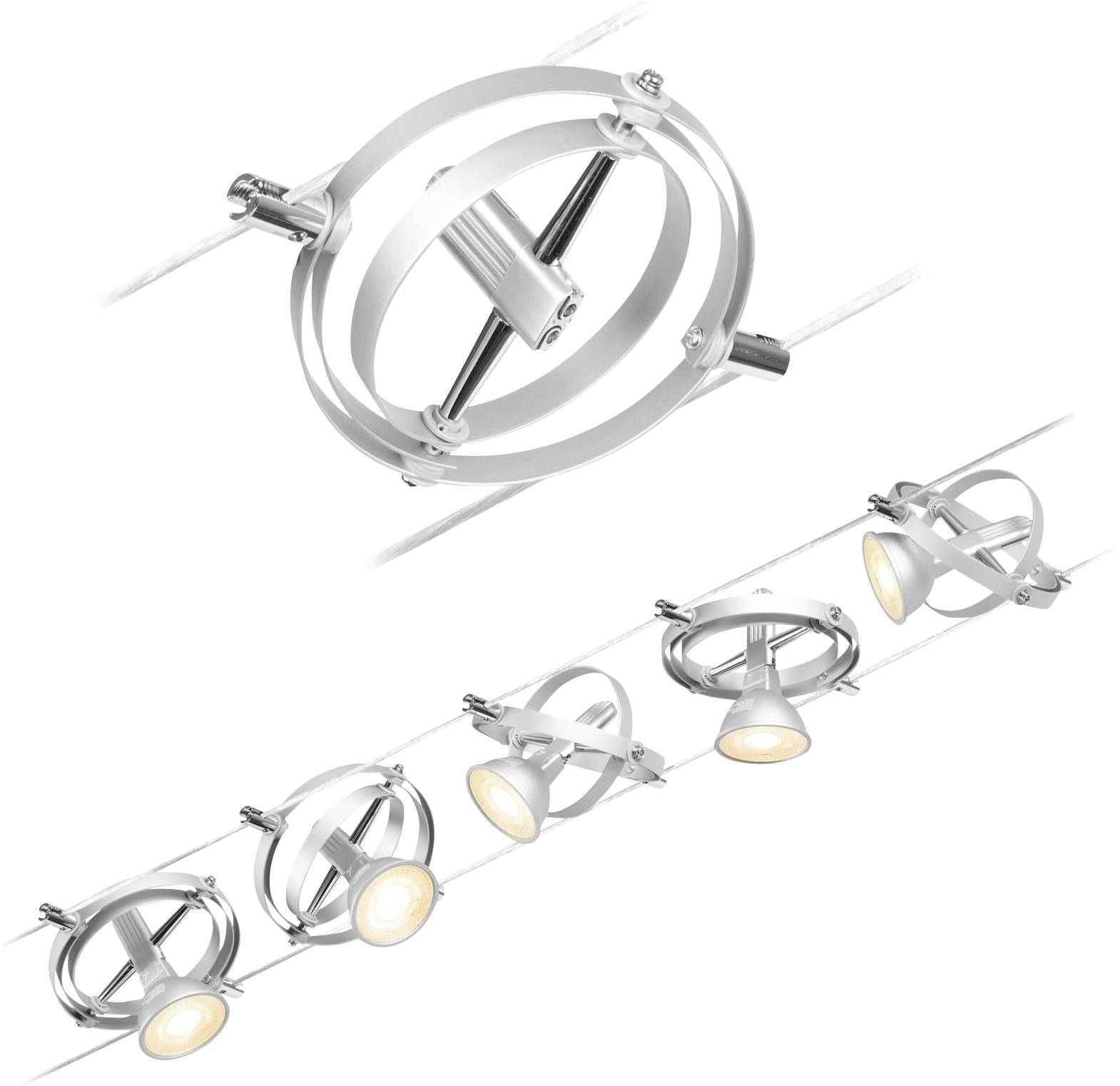 Paulmann 94436 Seil-Komplettsystem GU5.3 Chrom (matt)