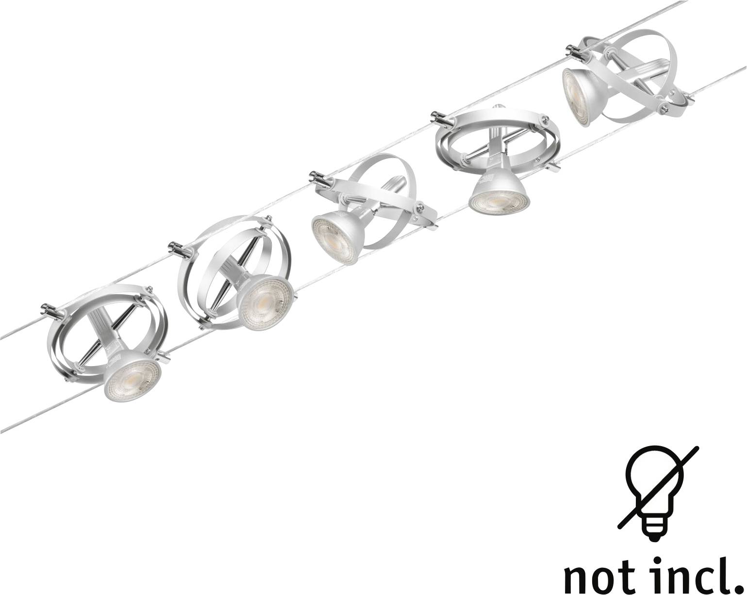 Paulmann 94436 Seil-Komplettsystem GU5.3 Chrom (matt)