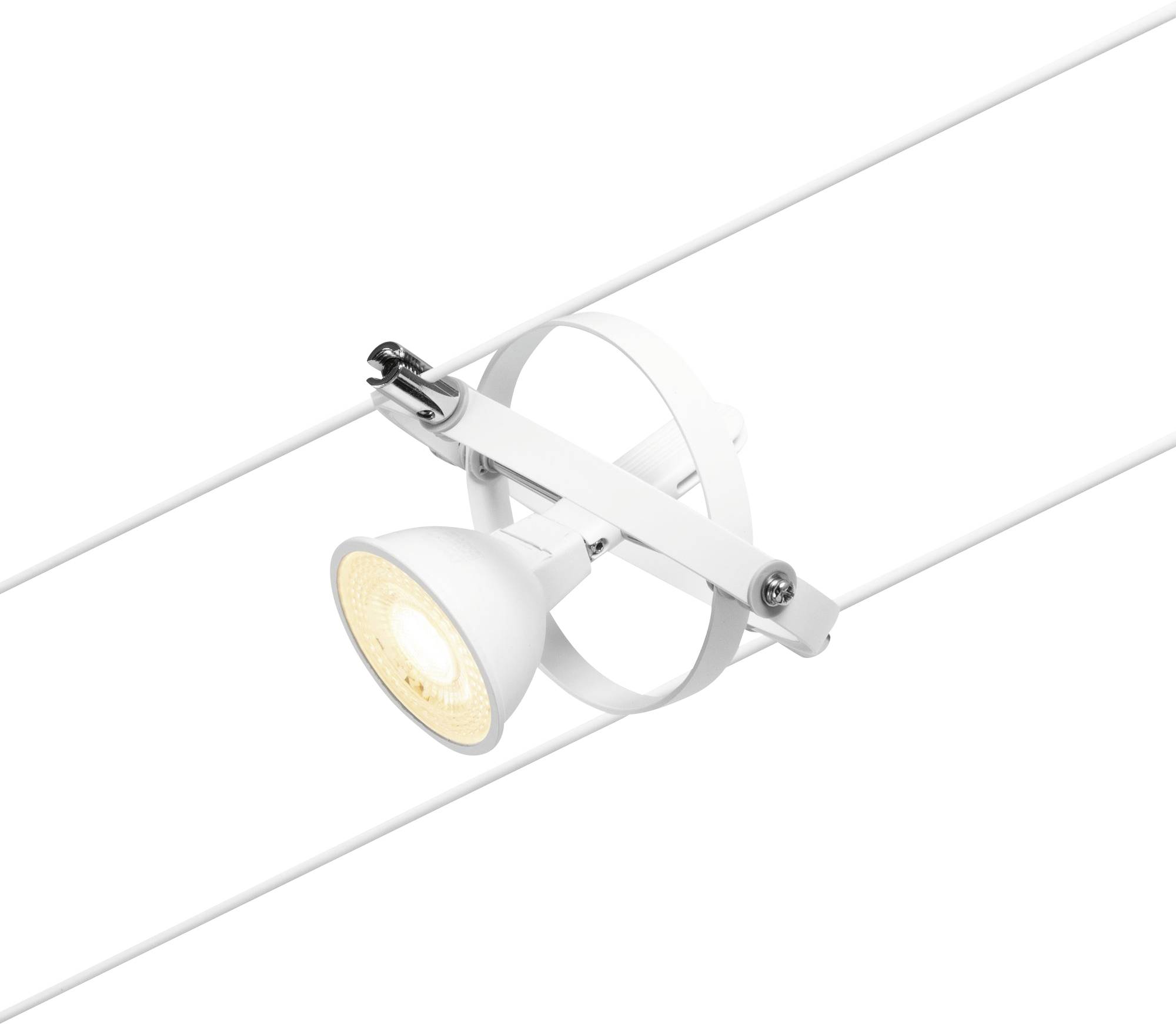 Paulmann 94438 Seil-Komplettsystem GU5.3 Weiß (matt), Chrom