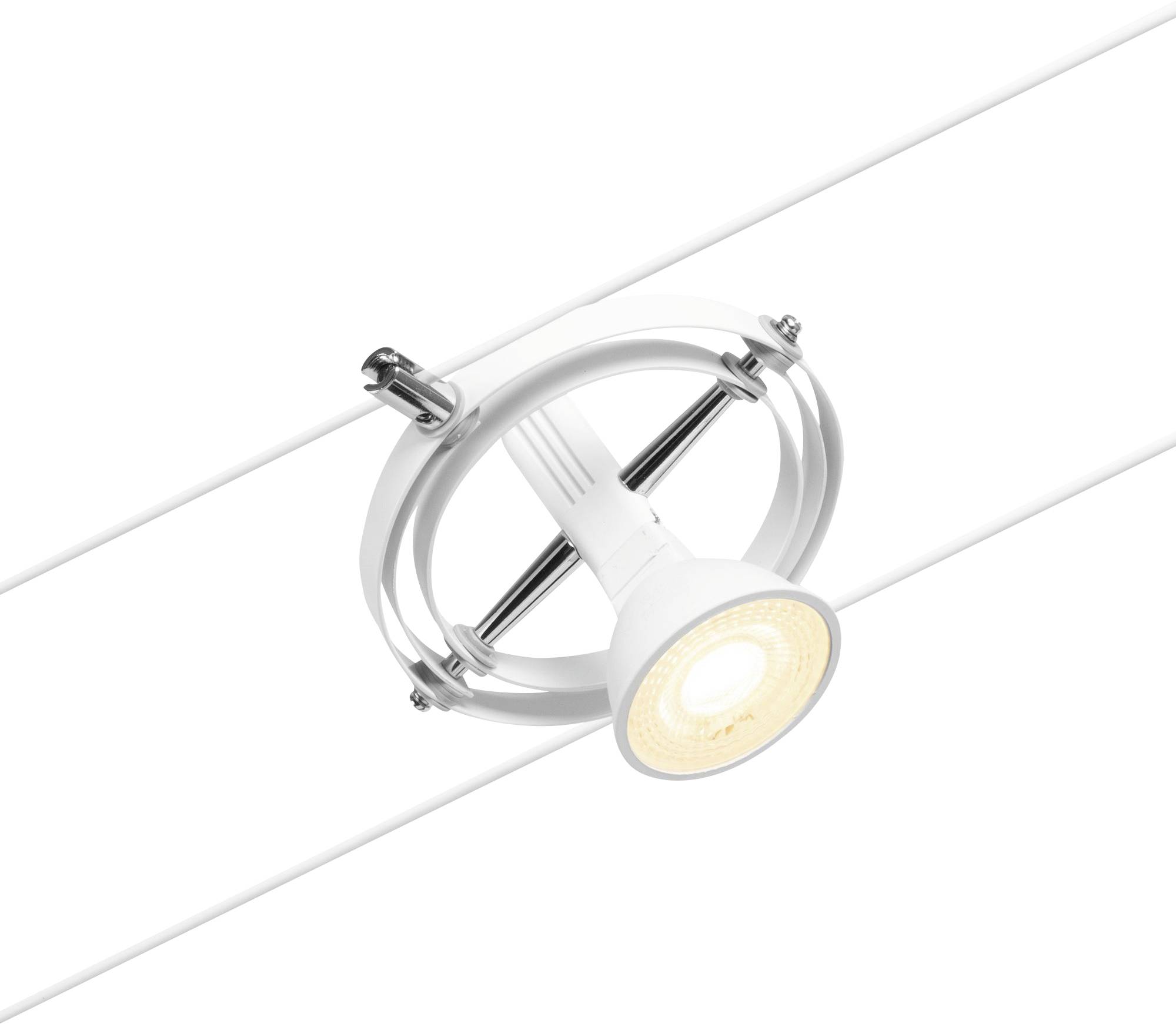 Paulmann 94438 Seil-Komplettsystem GU5.3 Weiß (matt), Chrom