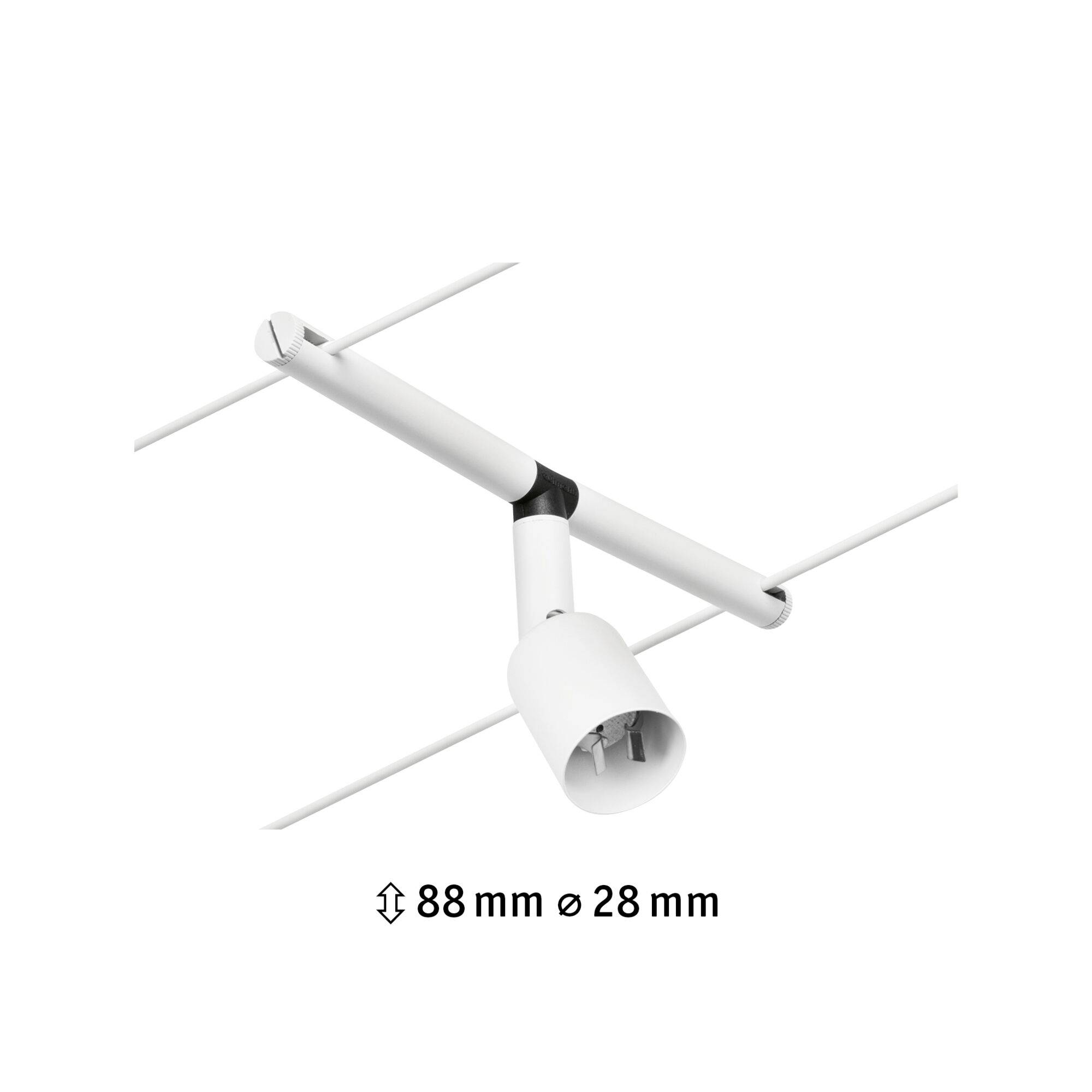 Paulmann Niedervolt-Seilsystem-Leuchte GU5.3 Weiß (matt), Chrom