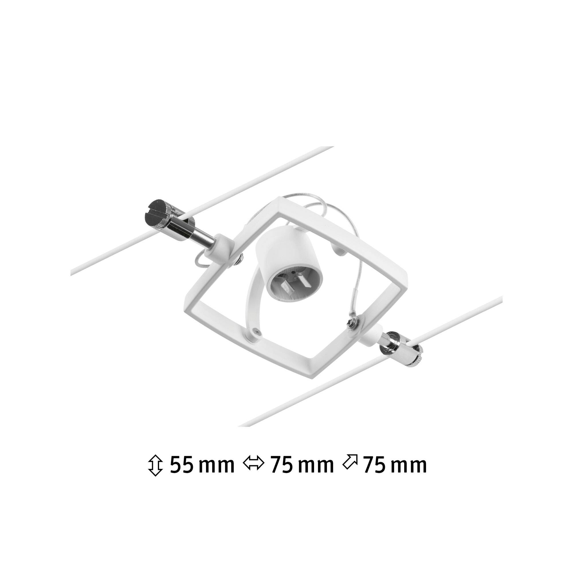 Paulmann Niedervolt-Seilsystem-Leuchte GU5.3 Weiß (matt), Chrom