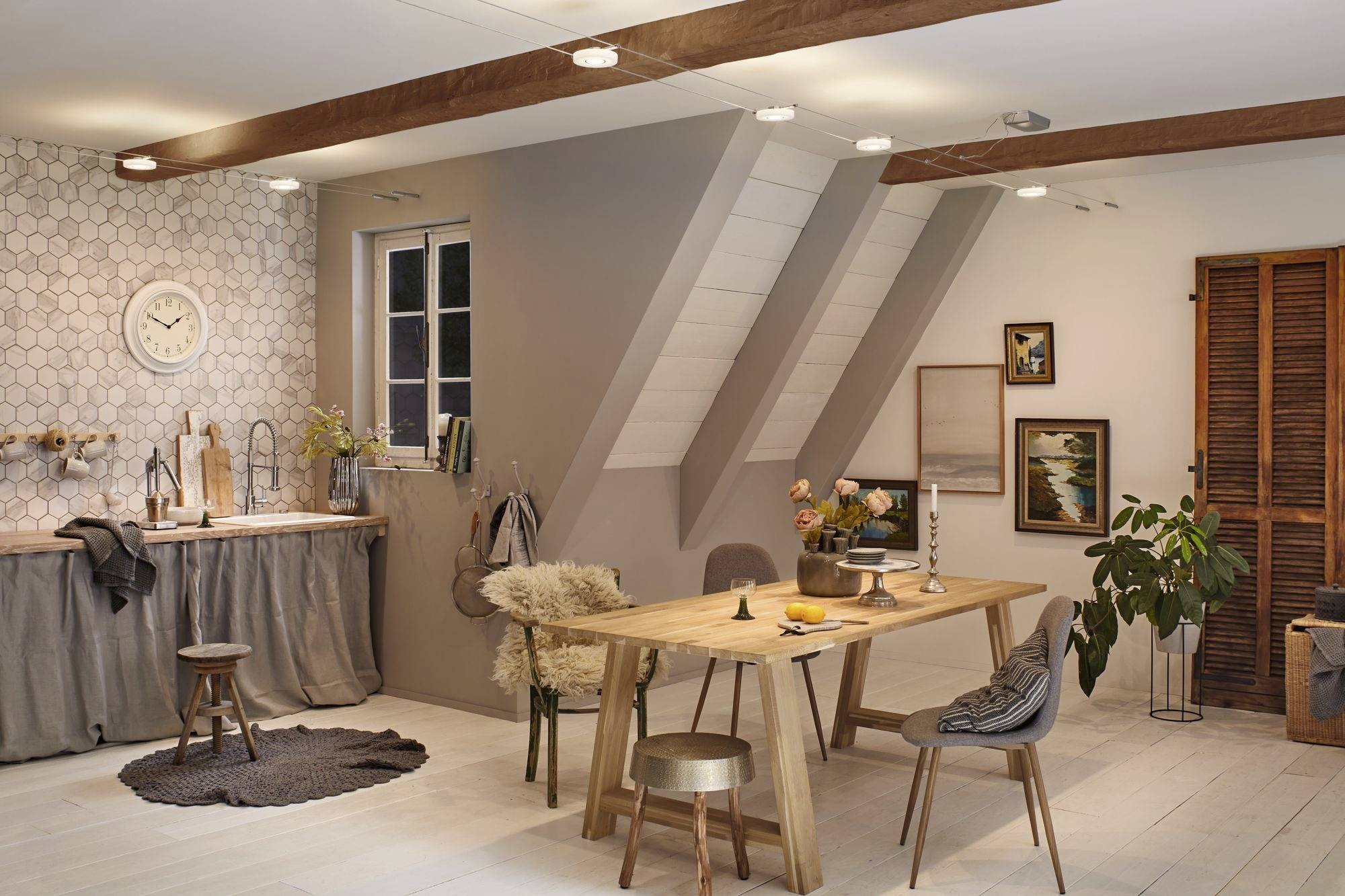 Paulmann Niedervolt-Seilsystem-Leuchte LED fest eingebaut 4.5W LED Chrom (matt)