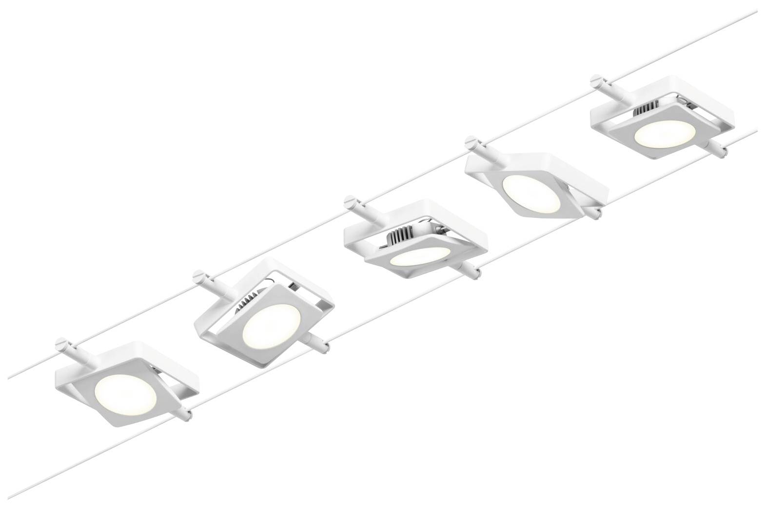 Paulmann 94422 Seil-Komplettsystem LED fest eingebaut LED Weiß, Chrom