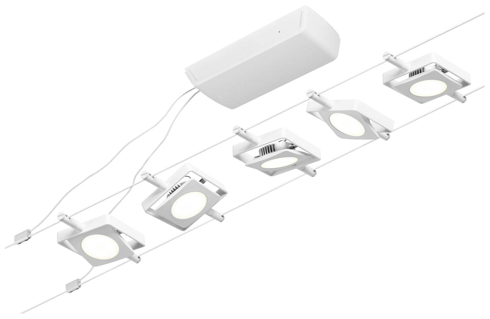 Paulmann 94422 Seil-Komplettsystem LED fest eingebaut LED Weiß, Chrom