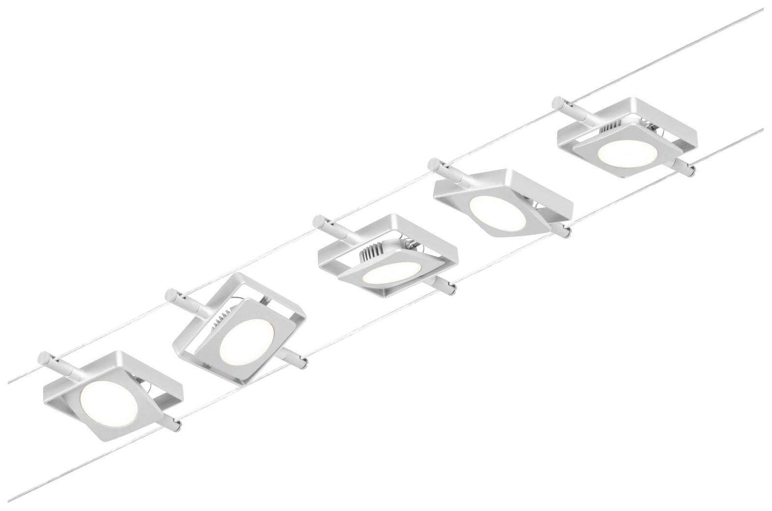 Paulmann 94420 Seil-Komplettsystem LED fest eingebaut LED Chrom (matt), Chrom