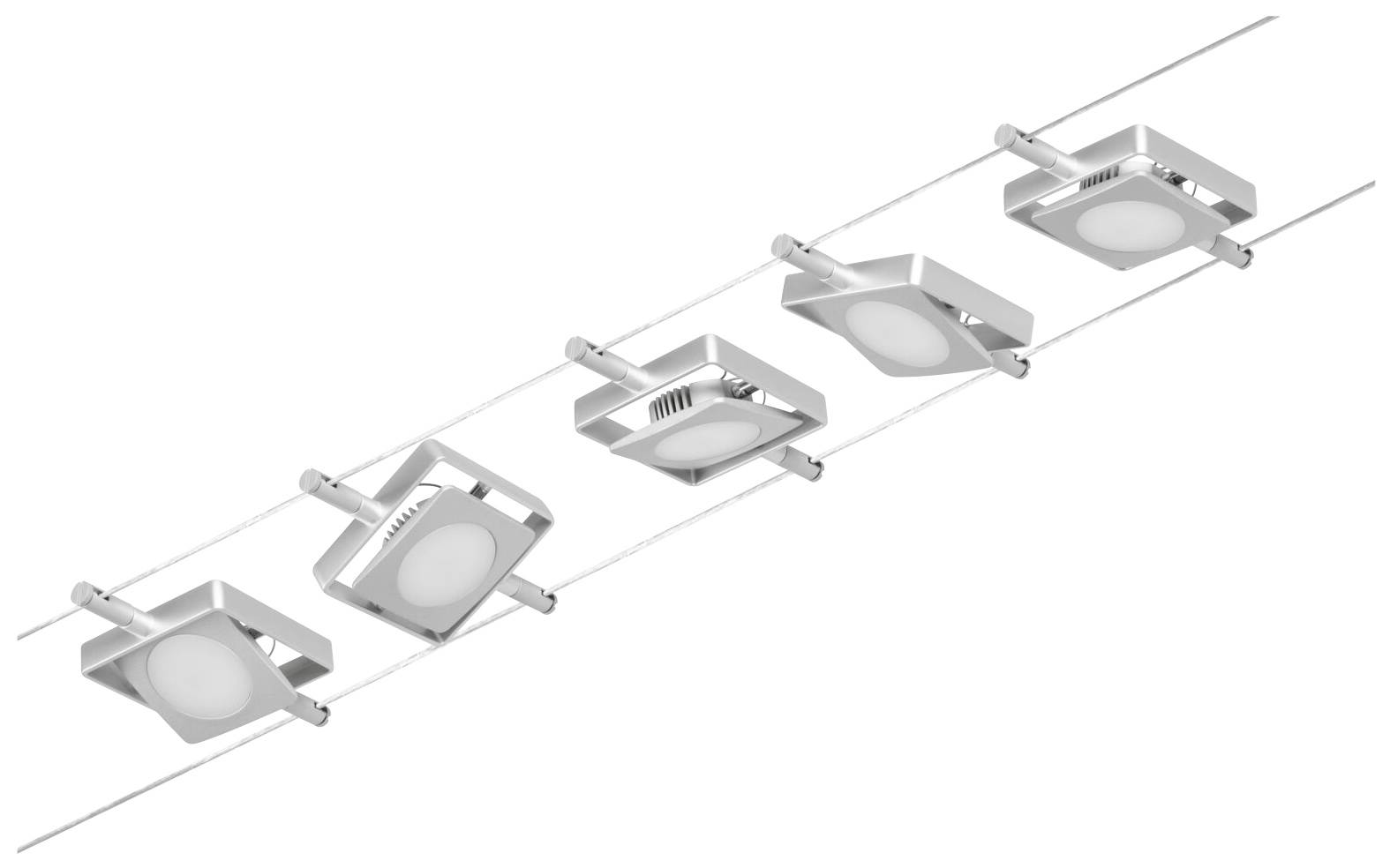 Paulmann 94420 Seil-Komplettsystem LED fest eingebaut LED Chrom (matt), Chrom