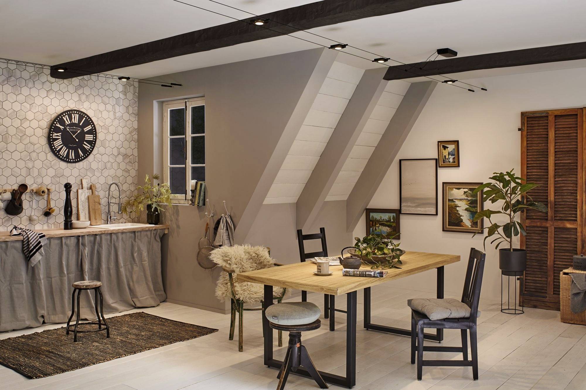 Paulmann Niedervolt-Seilsystem-Leuchte 4.5W LED Schwarz (matt), Chrom