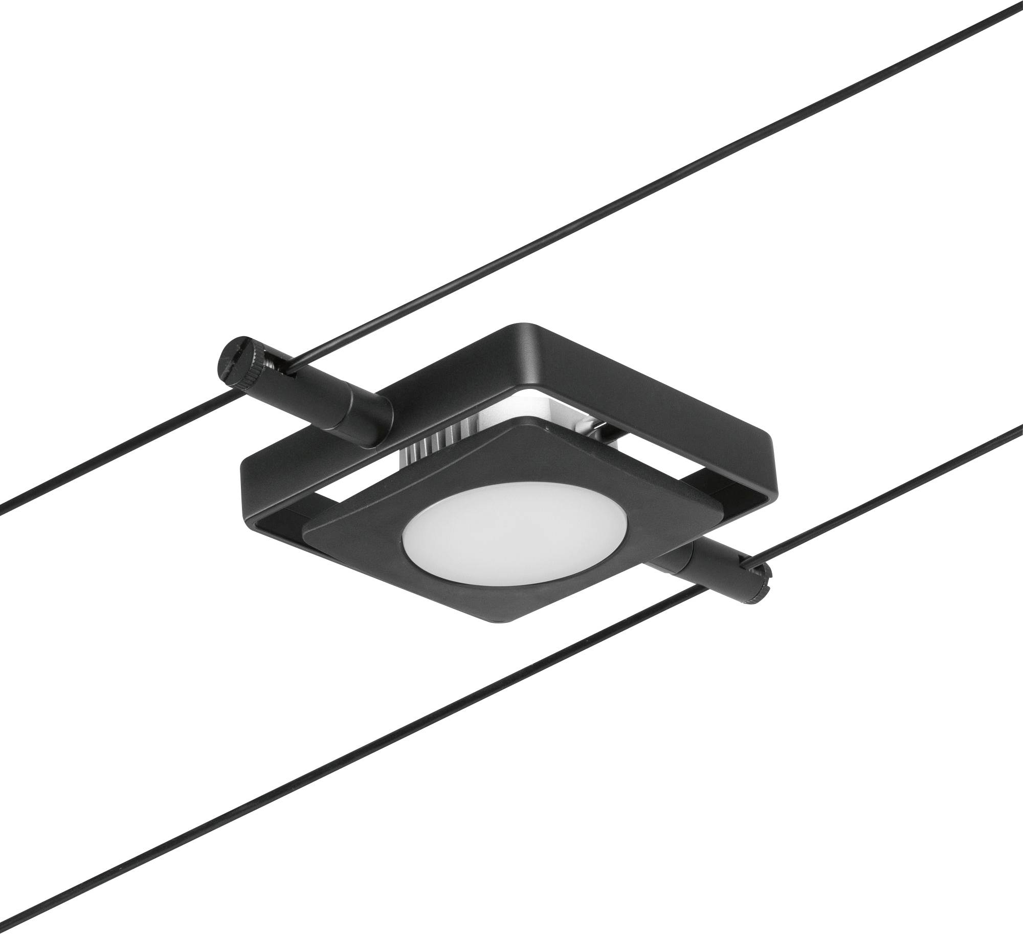 Paulmann Niedervolt-Seilsystem-Leuchte 4.5W LED Schwarz (matt), Chrom