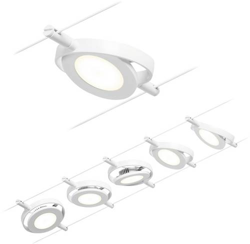Paulmann 94416 Seil-Komplettsystem LED fest eingebaut LED Weiß, Chrom