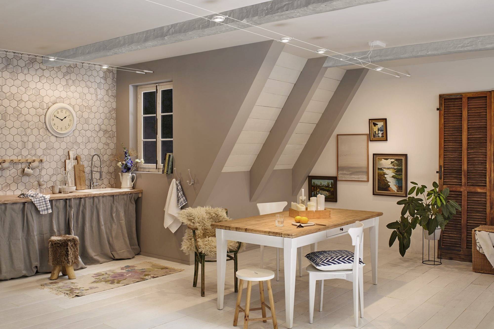 Paulmann Niedervolt-Seilsystem-Leuchte 4.5W LED Weiß (matt), Chrom