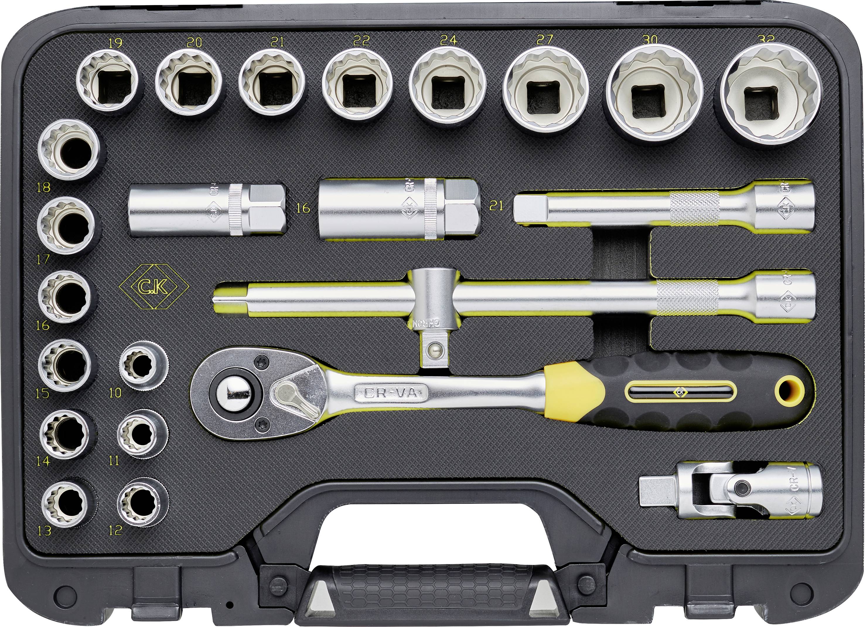 C.K T4662 Steckschlüsselsatz metrisch 1/2" 24teilig T4662