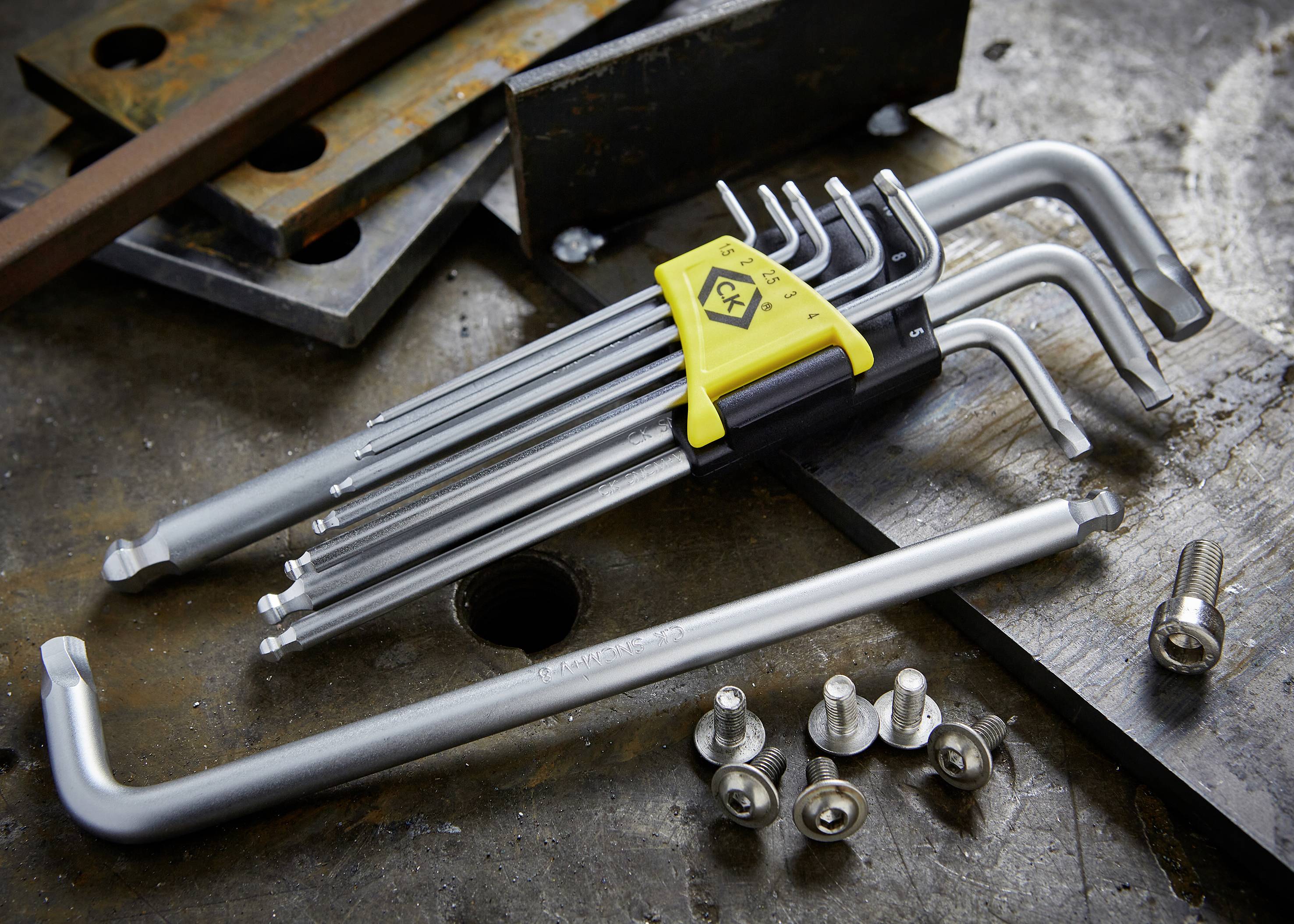 C.K T4440M Winkelschraubendreher-Set 1.5 mm, 2 mm, 2.5 mm, 3 mm, 4 mm, 5 mm, 6 mm, 8 mm, 10mm 9teilig