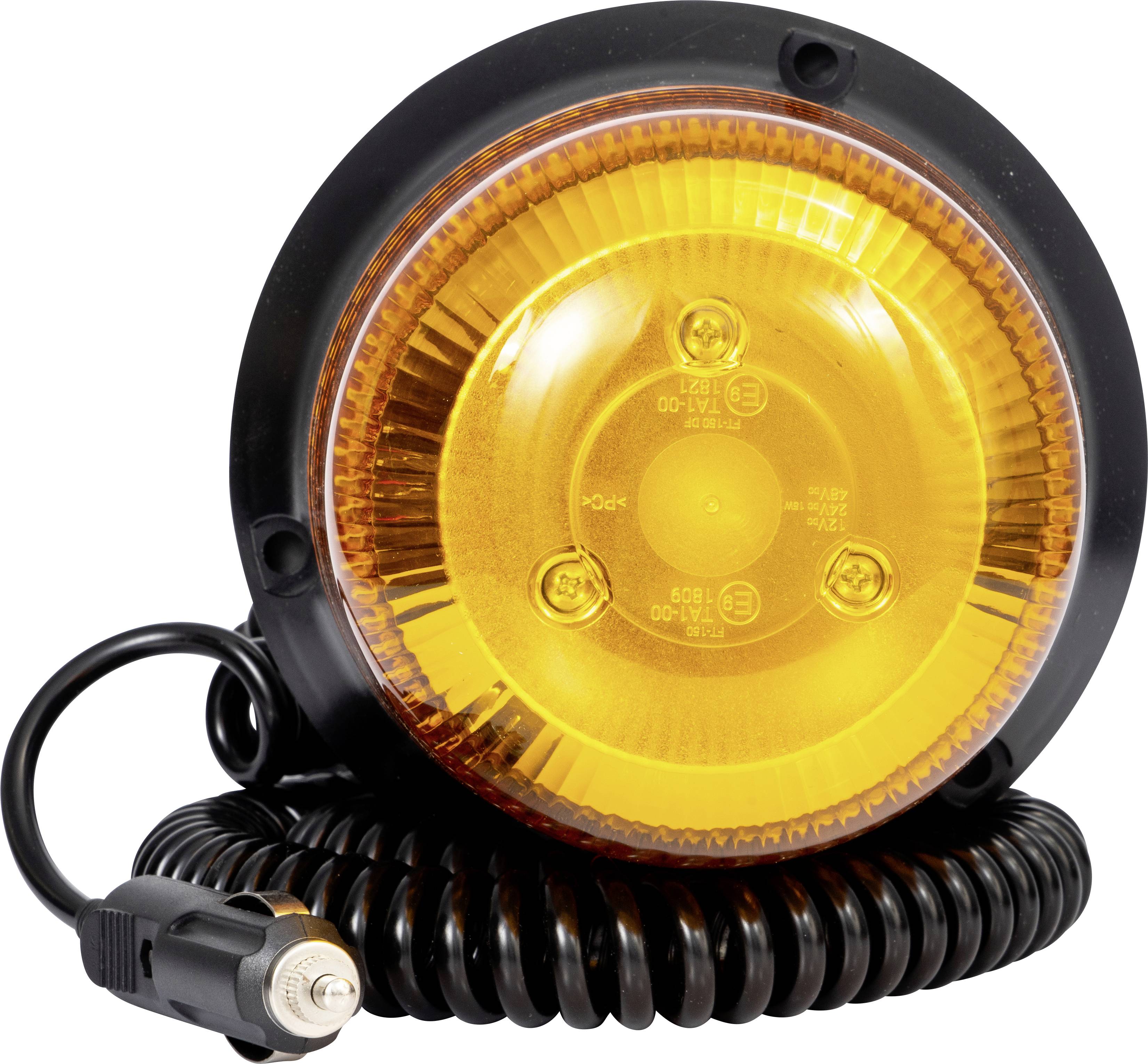 Fristom Rundumleuchte FT-150 DF LED MAG M78 12 V/DC, 24 V/DC mit Universalstecker (12 oder 21 mm) Magnetfuß Orange