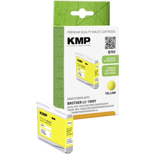 KMP Druckerpatrone ersetzt Brother LC-1000Y Kompatibel Gelb B75Y 1035,4009