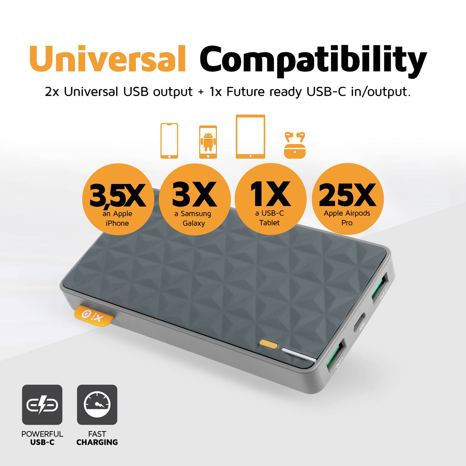 Xtorm by A-Solar FS401 Powerbank 10000 mAh Quick Charge 3.0 Li-Ion USB-A, USB-C® Statusanzeige