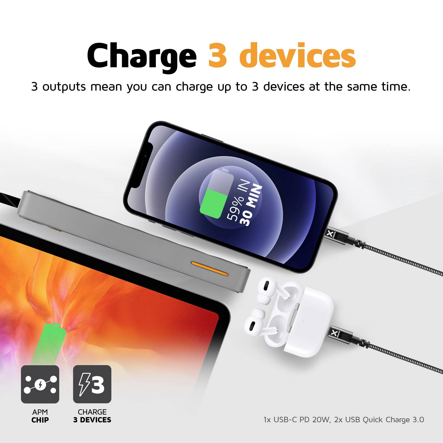Xtorm by A-Solar FS401 Powerbank 10000 mAh Quick Charge 3.0 Li-Ion USB-A, USB-C® Statusanzeige