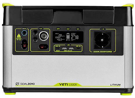 Goal Zero Yeti 1500X Solar Powerbank 140.3 Ah USB PD Li-Ion USB-A, USB-C® Grau-Silber Statusanzeige