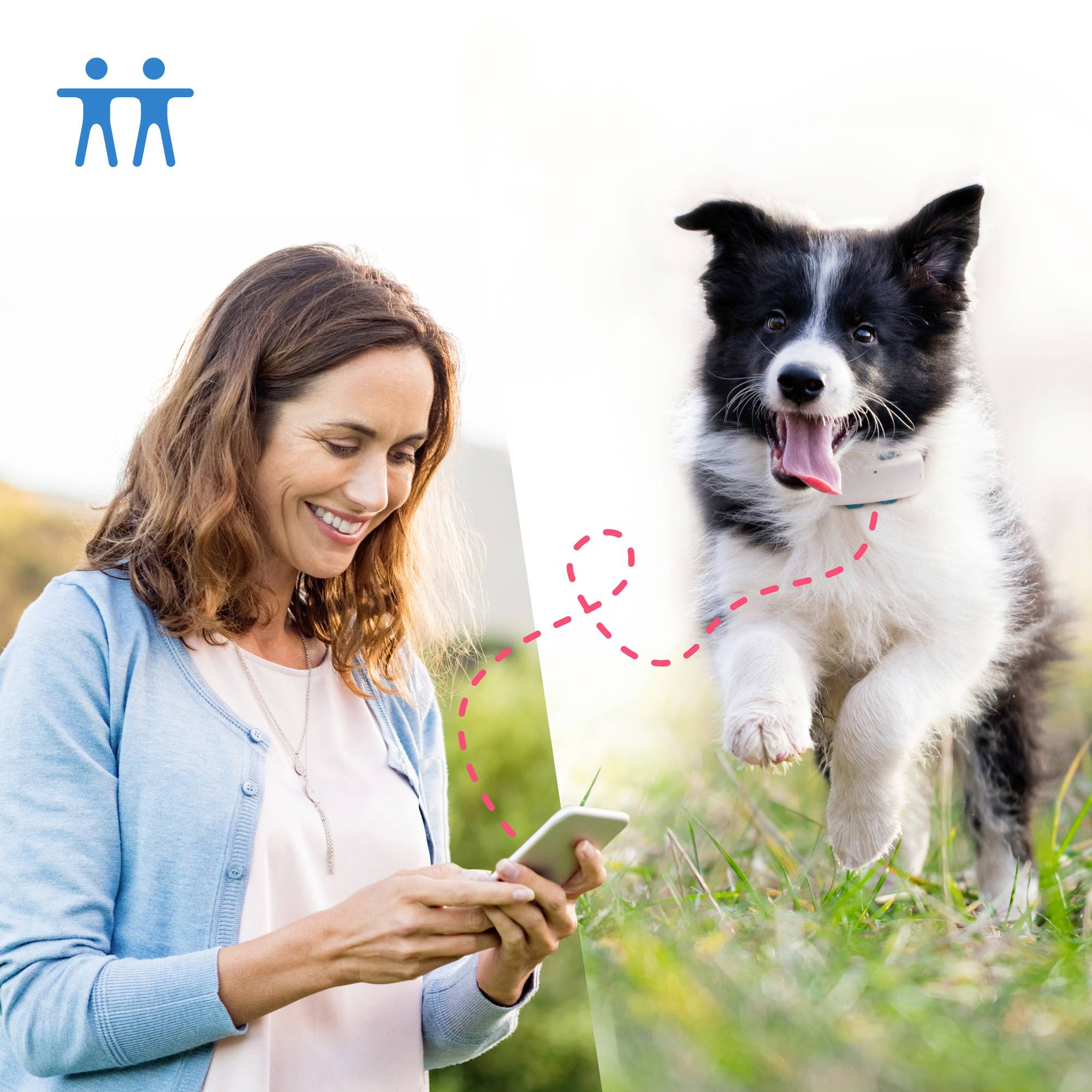 Tractive DOG 4 GPS Tracker Haustiertracker Weiß, Blau