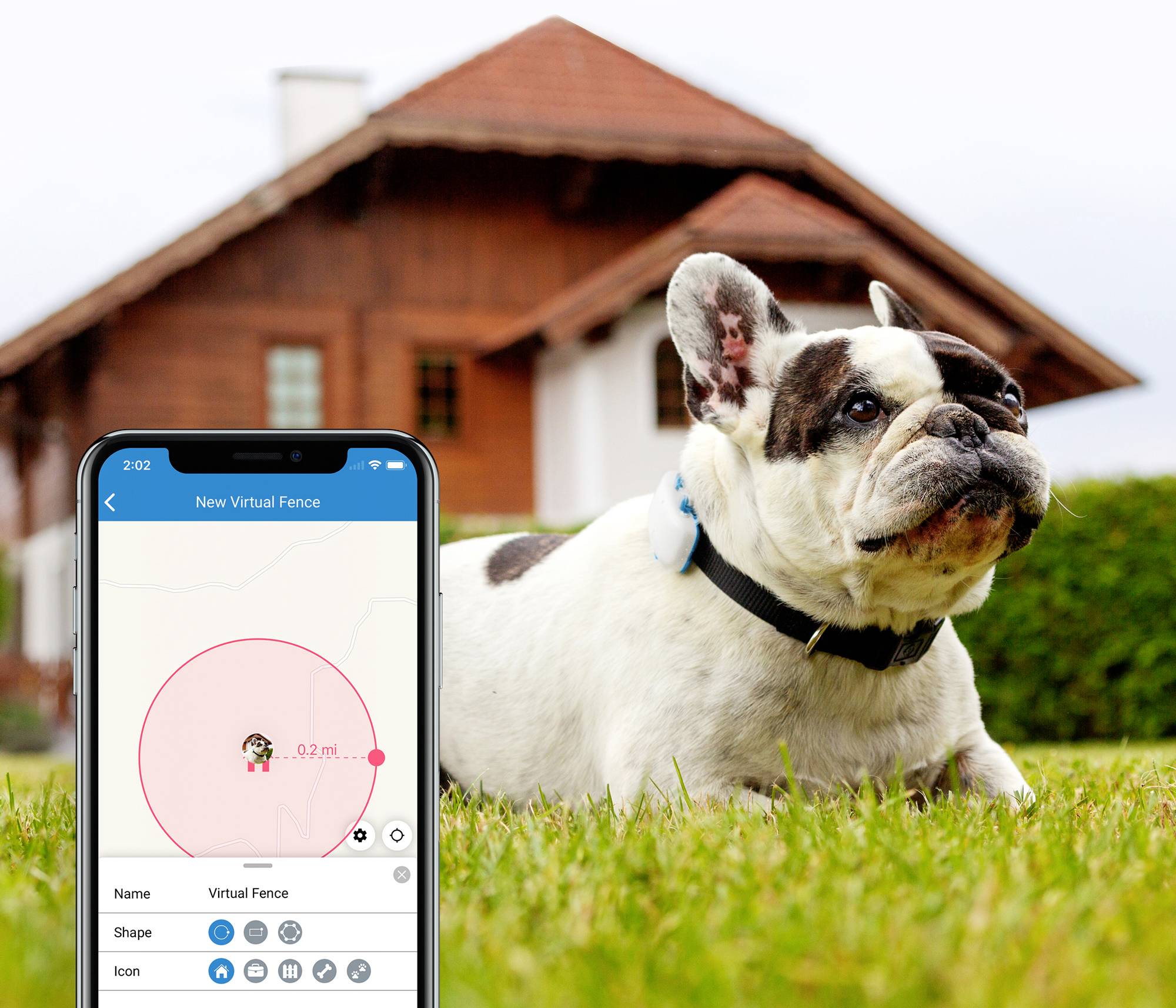 Tractive DOG 4 GPS Tracker Haustiertracker Weiß, Blau