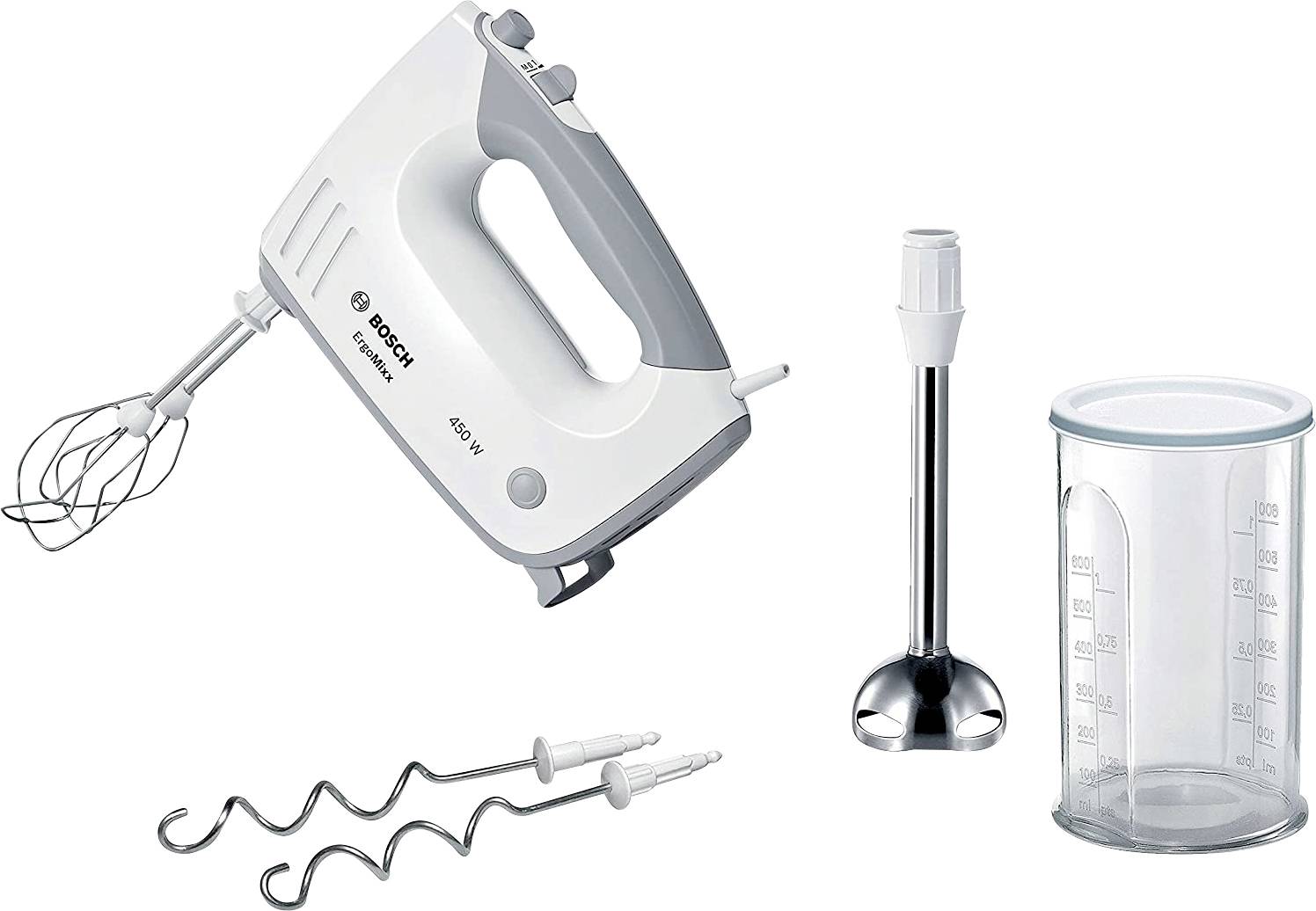 Bosch ErgoMixx MFQ36470 Handmixer 450 W Weiß, Grau