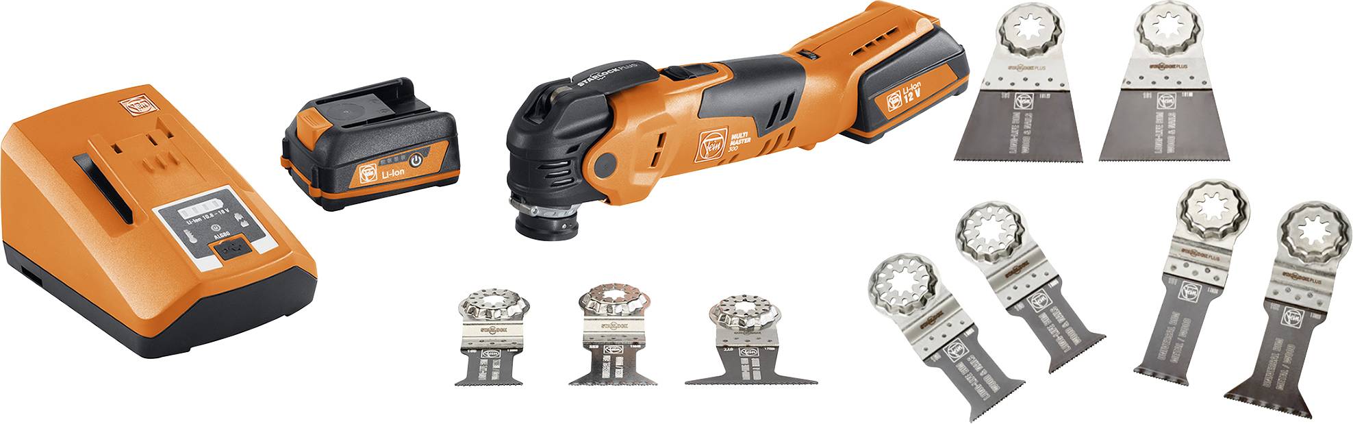 Fein Akku MULTIMASTER AMM 300 Plus Start 7 129 32 61 00 0 Akku-Multifunktionswerkzeug mit Zubehör 1