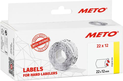 METO Preis-Etiketten 9506155 Permanent haftend Etiketten-Breite: 22mm Etiketten-Höhe: 12mm Weiß 1St.