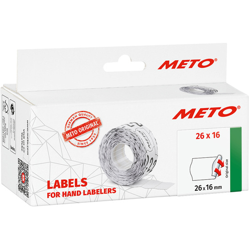 METO Preis-Etiketten 9506166 Wiederablösbar Etiketten-Breite: 26 mm Etiketten-Höhe: 16 mm Weiß 1 S