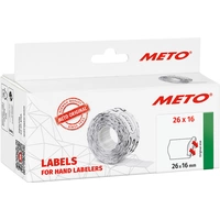 METO Preis-Etiketten 9506166 Wiederablösbar Etiketten-Breite: 26 mm Etiketten-Höhe: 16 mm Weiß 1 S METO Preis-Etiketten 9506166 Wiederablösbar Etiketten-Breite: 26 mm Etiketten-Höhe: 16 mm Weiß 1 S