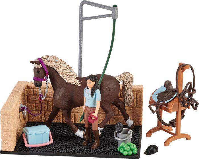 Schleich 42438 Horse Club Waschplatz mit Horse Club Emily & Luna