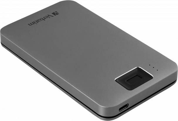 Verbatim Executive Fingerprint Secure 1 TB Externe Festplatte 6.35 cm (2.5 Zoll) USB-A (USB 3.2 Gen 1) Grau 53652