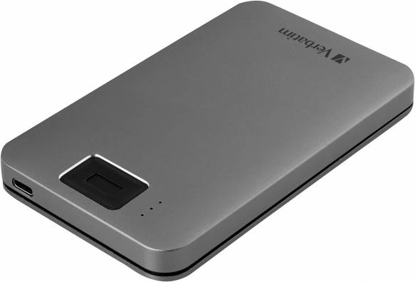 Verbatim Executive Fingerprint Secure 1 TB Externe Festplatte 6.35 cm (2.5 Zoll) USB-A (USB 3.2 Gen 1) Grau 53652