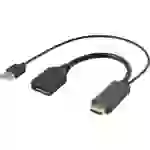 Renkforce RF-4777274 HDMI / DisplayPort Adapterkabel [1x HDMI-Stecker, USB 2.0 Stecker A - 1x Displ Renkforce RF-4777274 HDMI / DisplayPort Adapterkabel [1x HDMI-Stecker, USB 2.0 Stecker A - 1x Displ