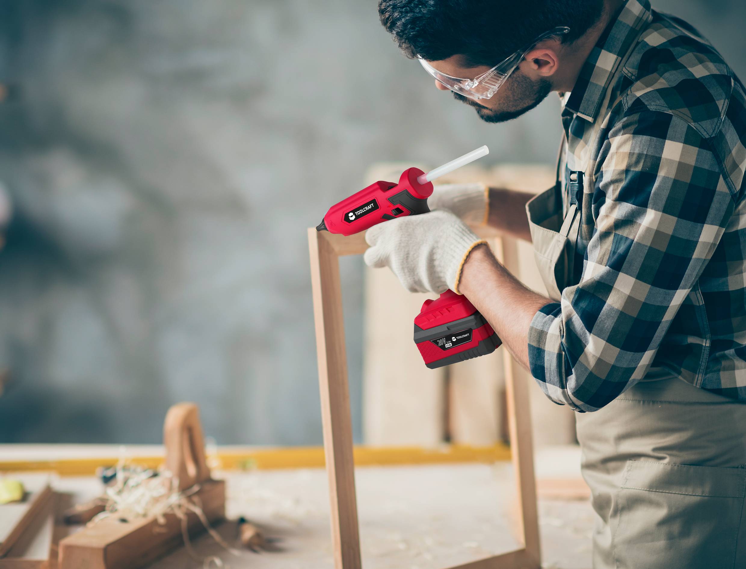 TOOLCRAFT AP-1200 Akku Heißklebepistole ohne Akku, ohne Ladegerät 11mm 20V 1St.