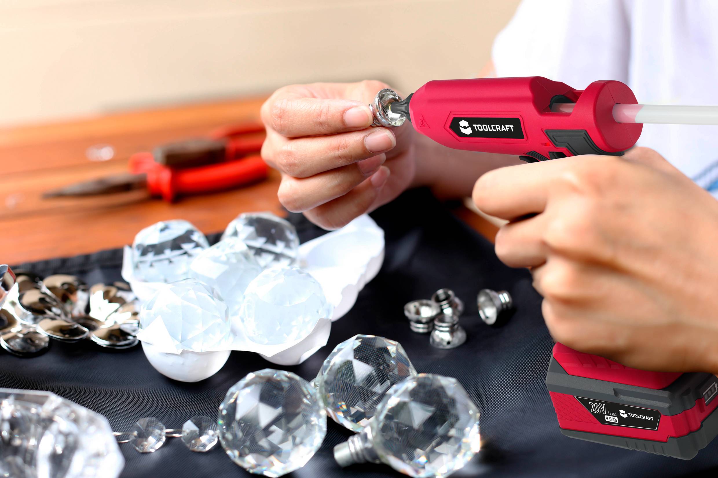 TOOLCRAFT AP-1200 Akku Heißklebepistole ohne Akku, ohne Ladegerät 11mm 20V 1St.