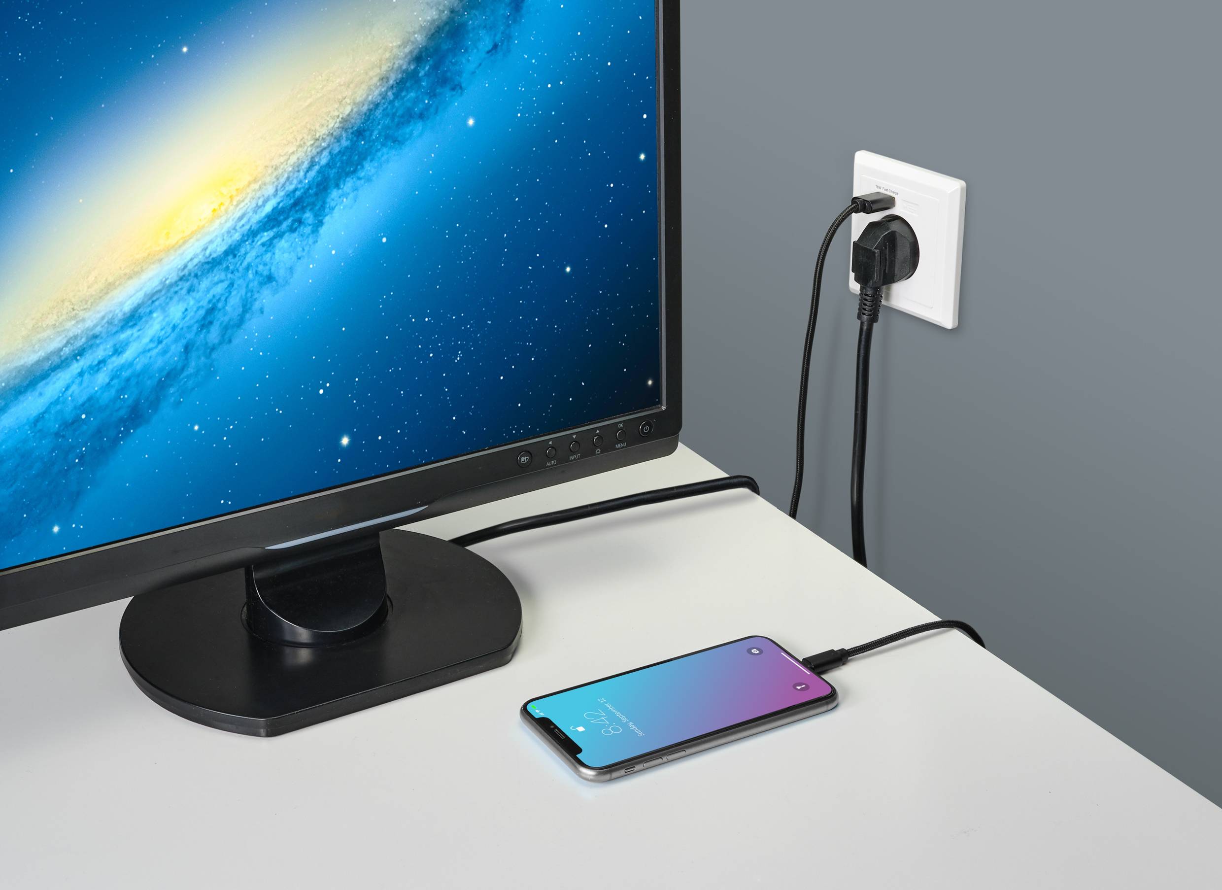 Sygonix SY-4777292 Einbau-Steckdose mit USB Weiß