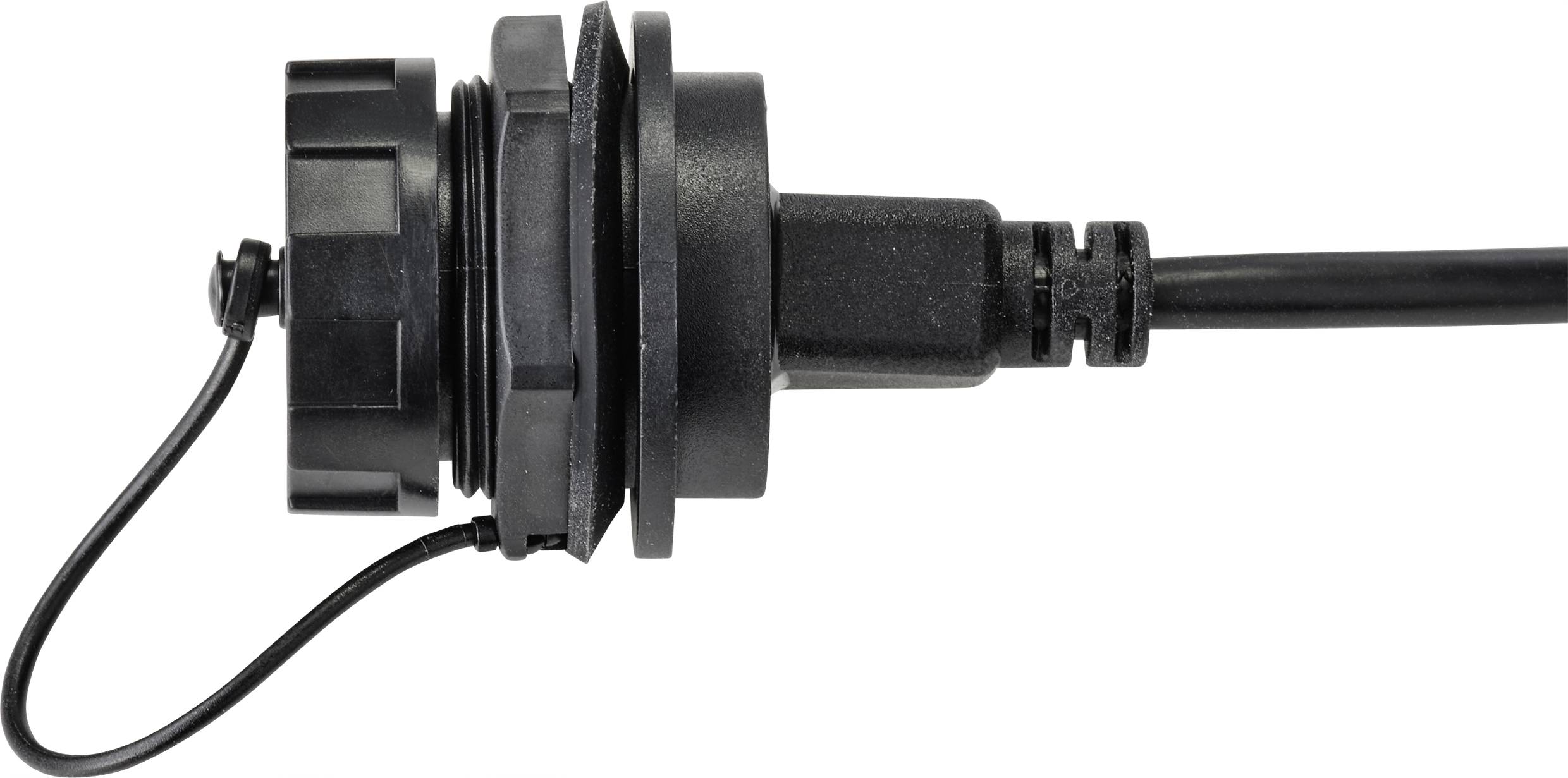 TRU COMPONENTS USB-Einbaubuchse 2.0 Typ A Buchse, Einbau 50cm IP67 Inhalt: 1St.