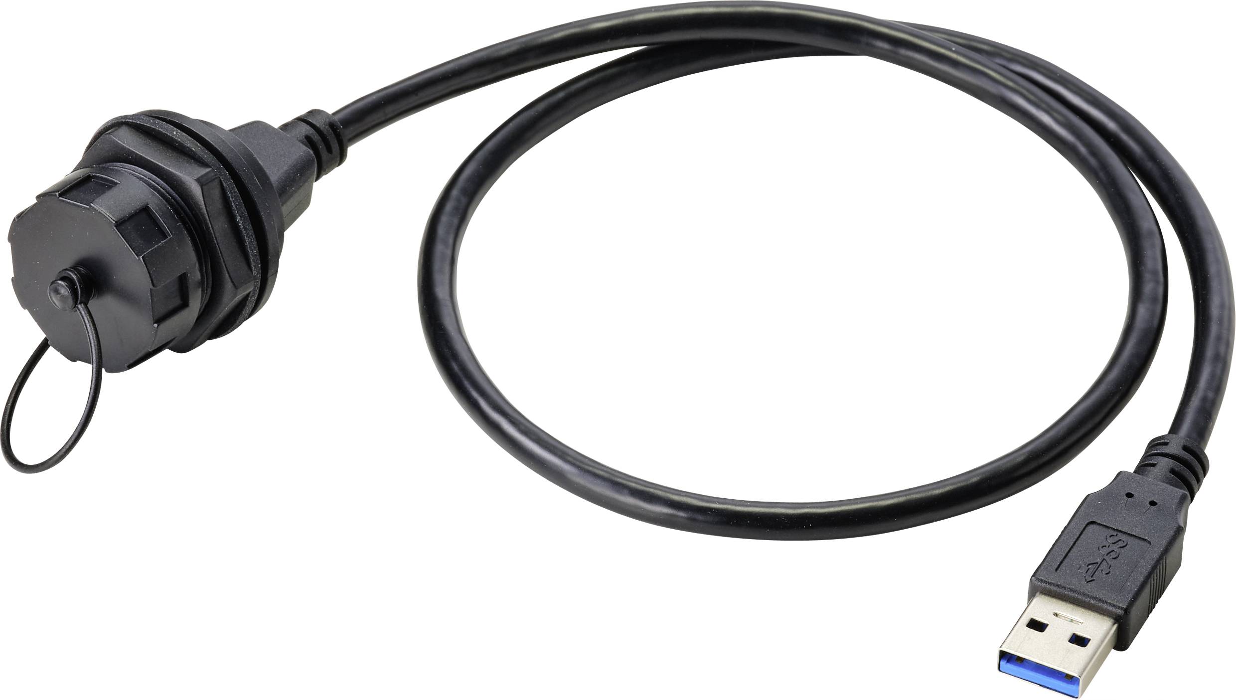 TRU COMPONENTS USB-Einbaubuchse 3.0 Typ A Buchse, Einbau 50cm IP67 Inhalt: 1St.