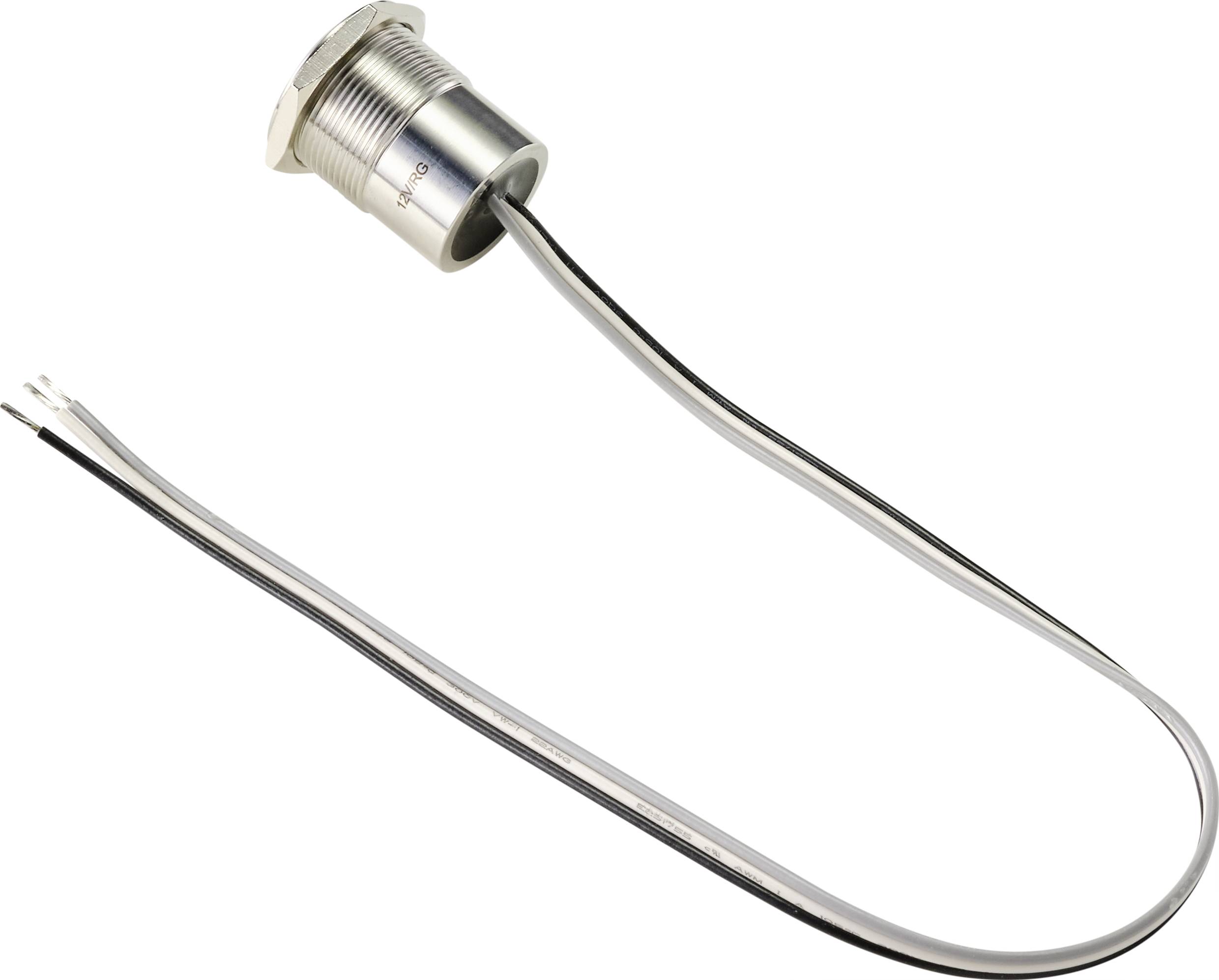 TRU COMPONENTS TC-9554780 Sensortaster 24V 0.5A 1 x Aus/(Ein) tastend Grün, Rot (Ø) 18mm IP65 1St.