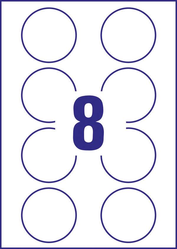 Eine Spielkarte zeigt die Nummer 8 in der Mitte, umgeben von acht kreisförmigen Symbolen, verteilt in zwei vertikalen Reihen.
