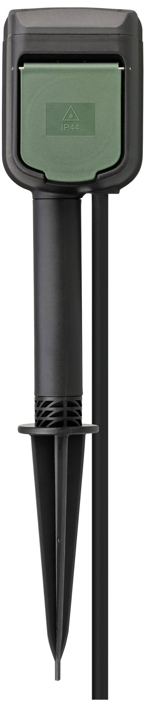 Brennenstuhl 1154540600 Gartensteckdose 2fach Schwarz mit Erdspieß, per App steuerbar